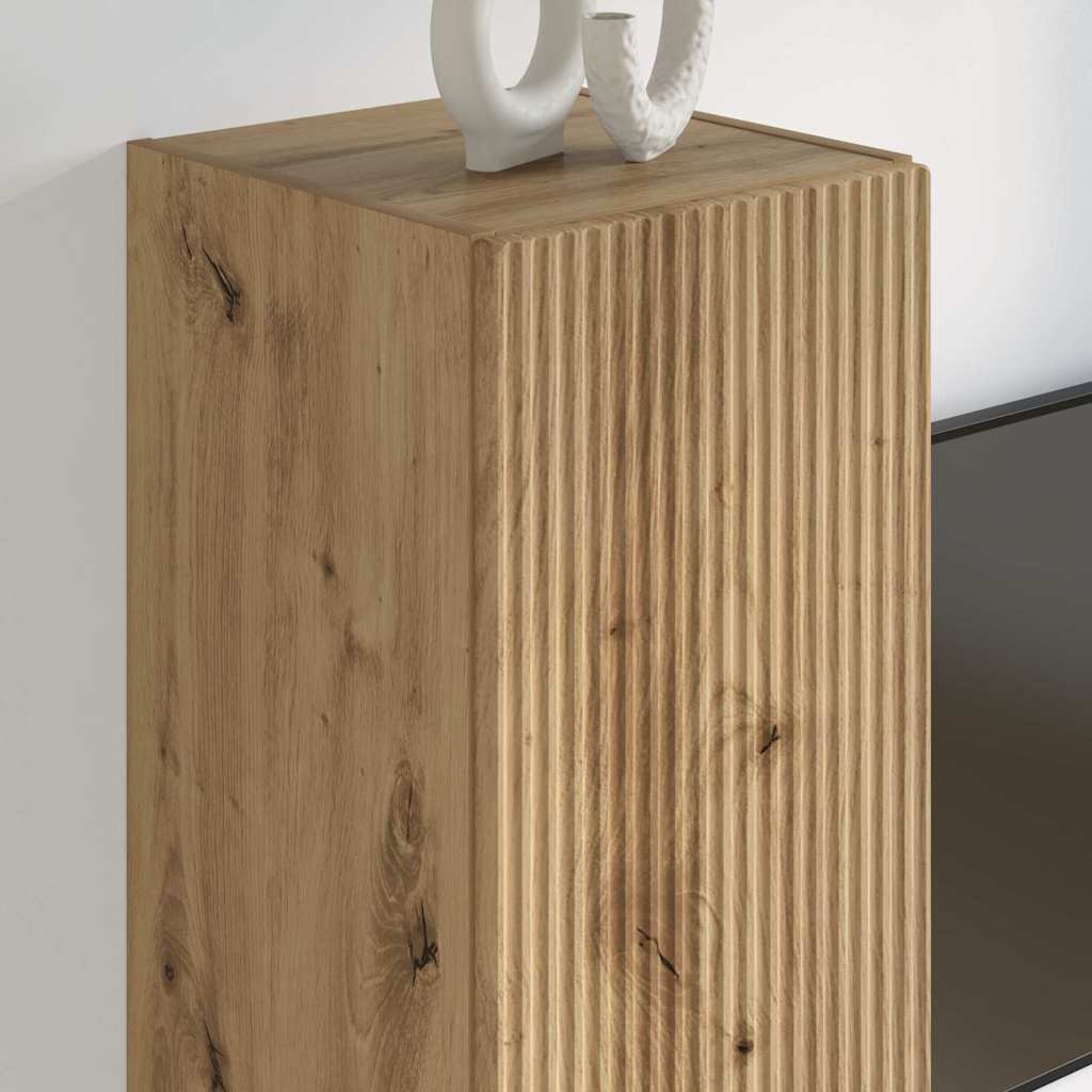 TV vægskab 2 pcs Artisan eg Konstrueret træ