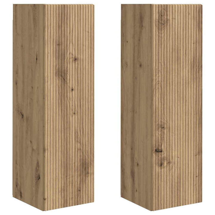 TV vægskab 2 pcs Artisan eg Konstrueret træ