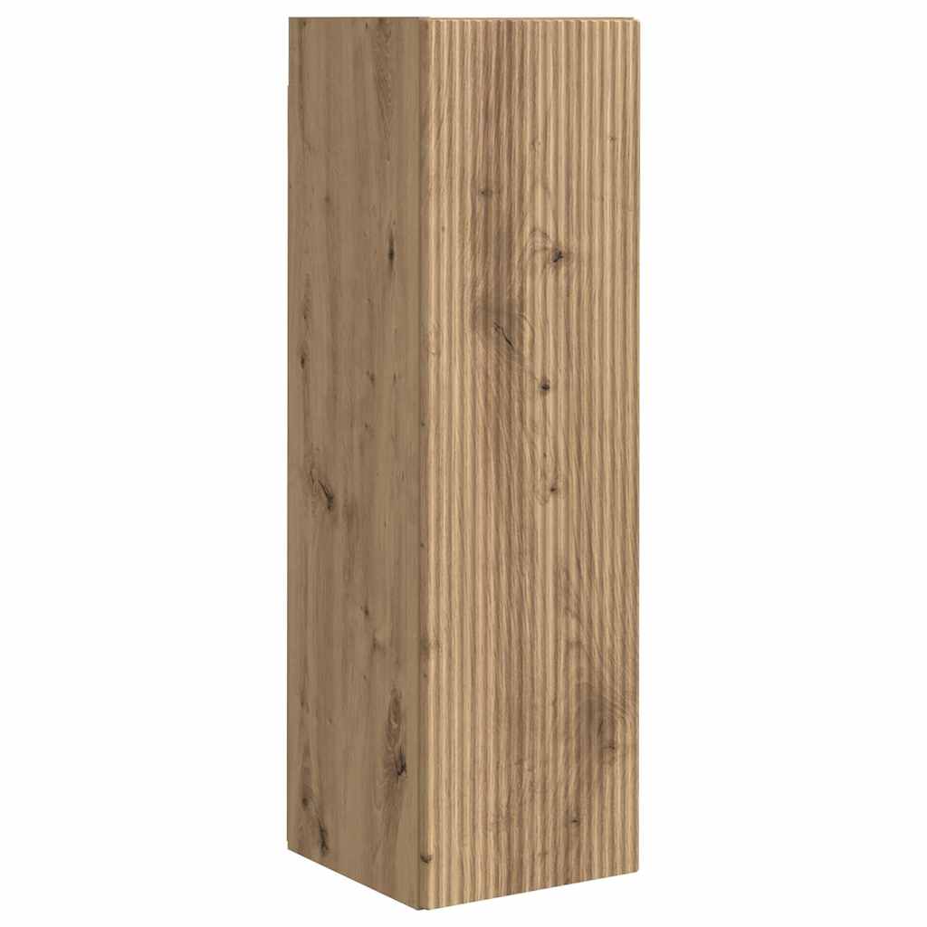 TV vægskab 2 pcs Artisan eg 30 x 31 x 100 cm Konstrueret træ