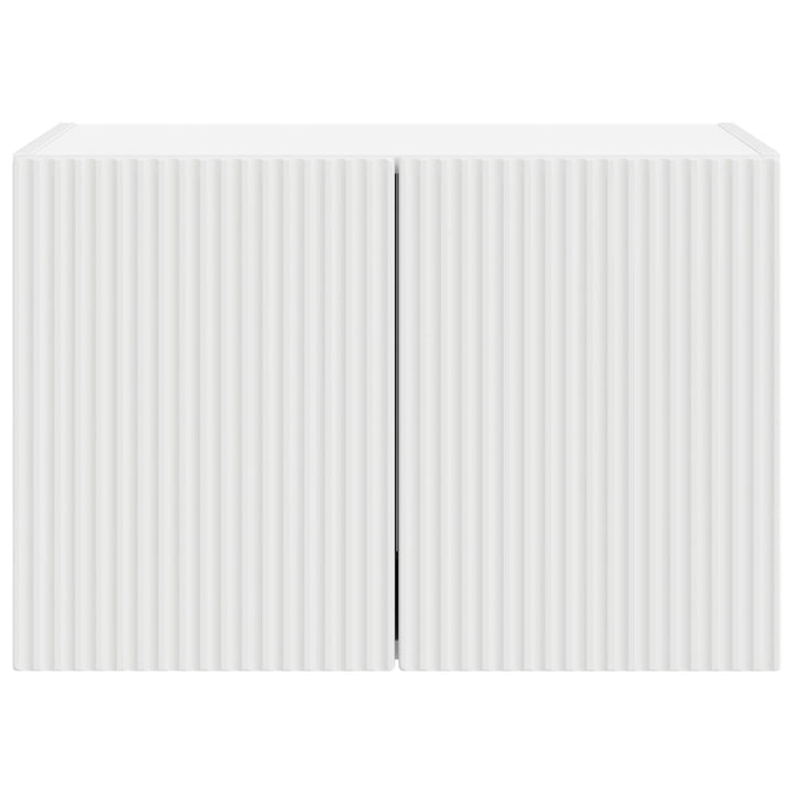 TV vægskab Vægmonteret Hvid 59,5 x 31 x 40 cm Konstrueret træ