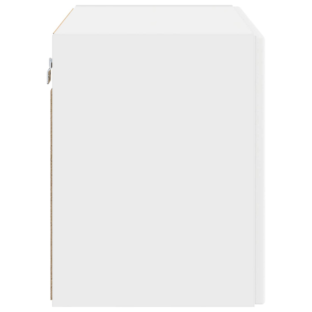TV vægskab Vægmonteret Hvid 59,5 x 31 x 40 cm Konstrueret træ
