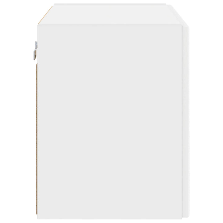 TV vægskab Vægmonteret Hvid 59,5 x 31 x 40 cm Konstrueret træ