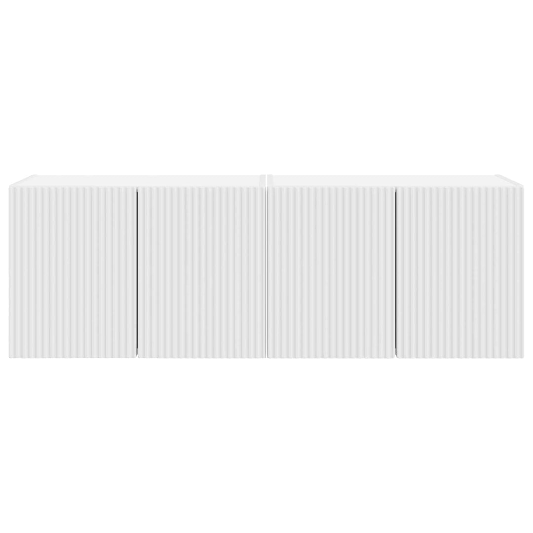 TV vægskab 2 pcs Hvid 59,5 x 31 x 40 cm Konstrueret træ