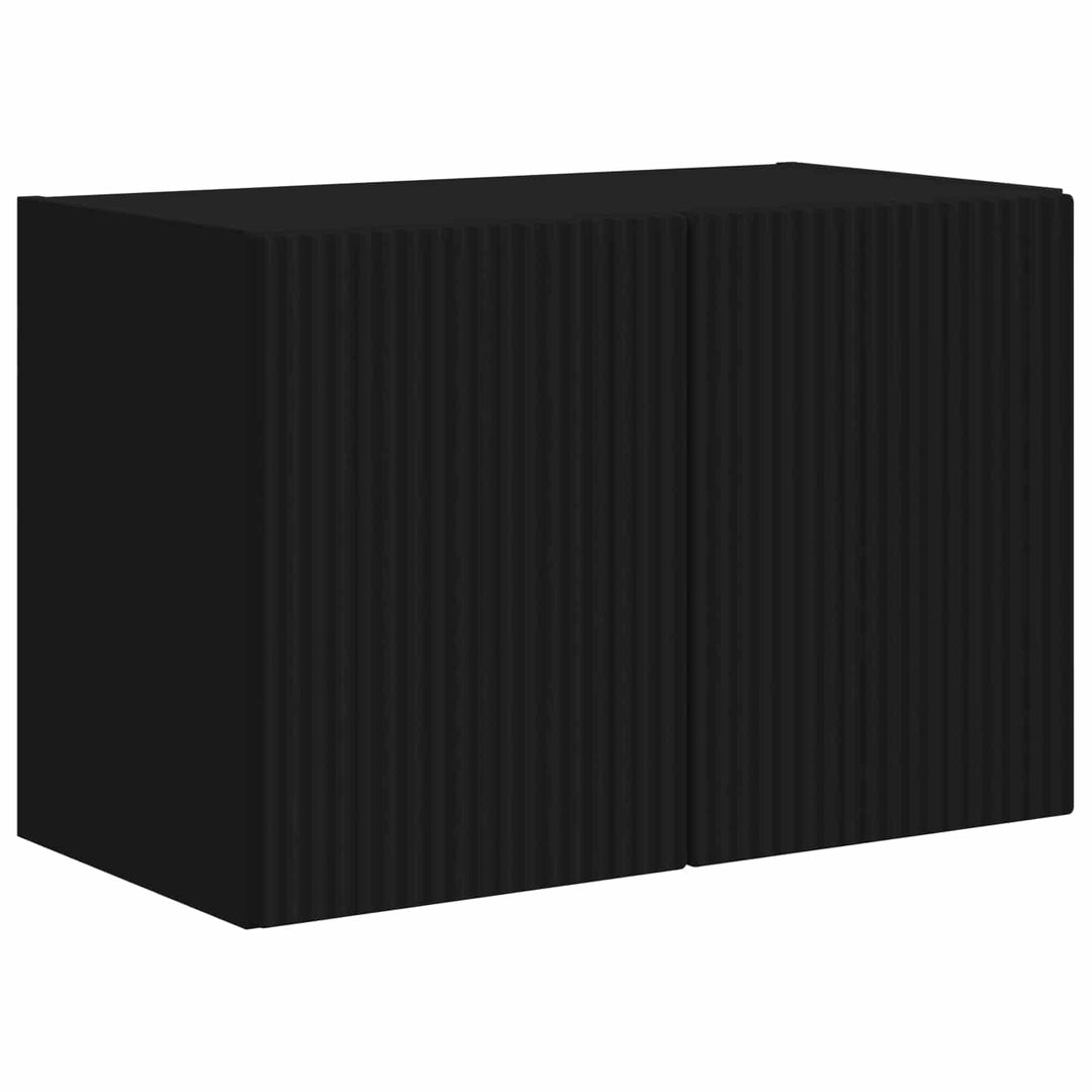 TV vægskab Vægmonteret Sort 59,5 x 31 x 40 cm Konstrueret træ