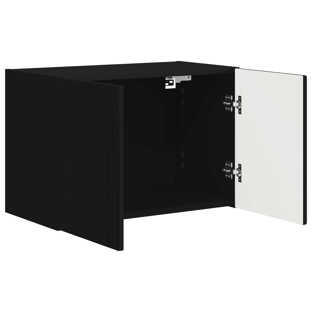 TV vægskab Vægmonteret Sort 59,5 x 31 x 40 cm Konstrueret træ