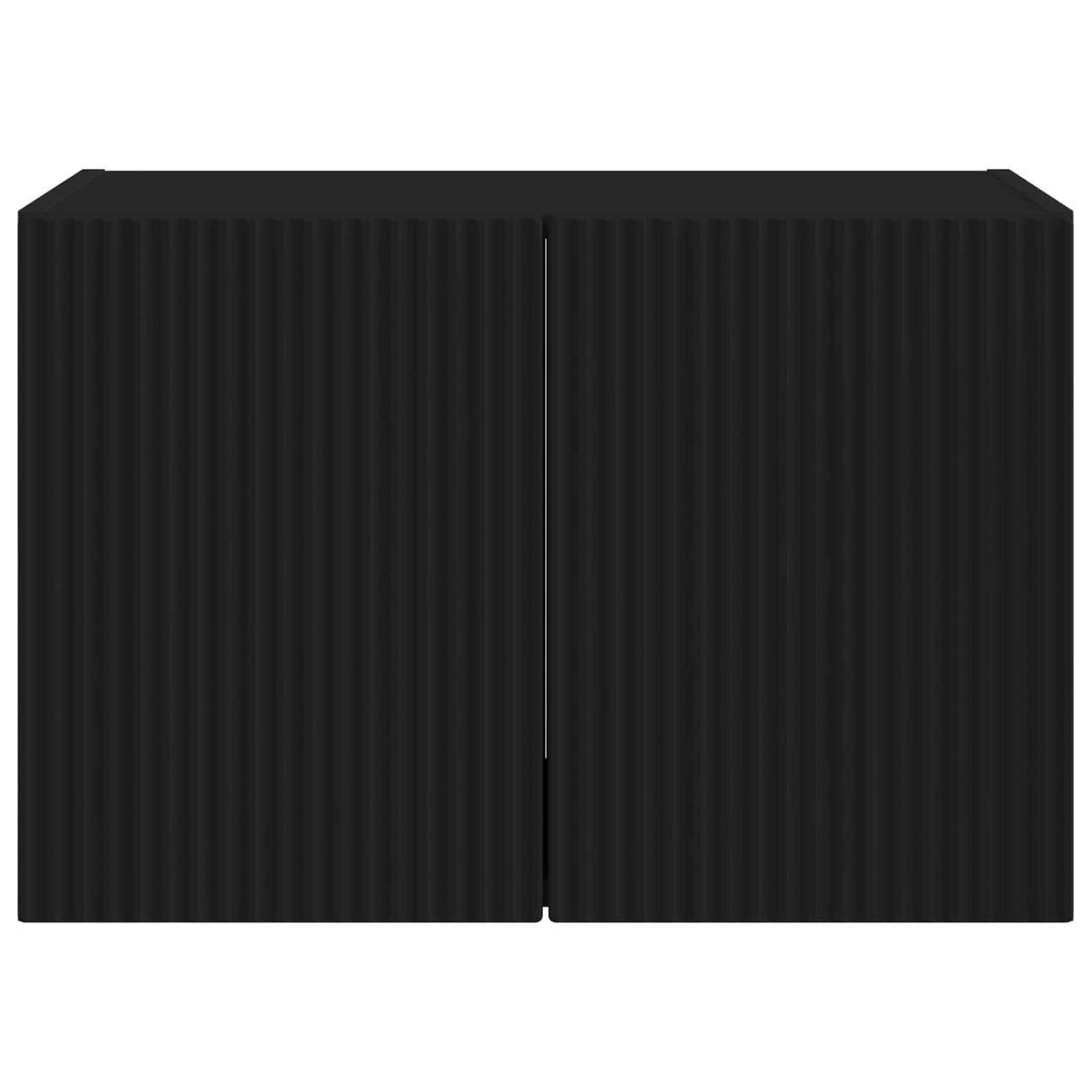 TV vægskab Vægmonteret Sort 59,5 x 31 x 40 cm Konstrueret træ