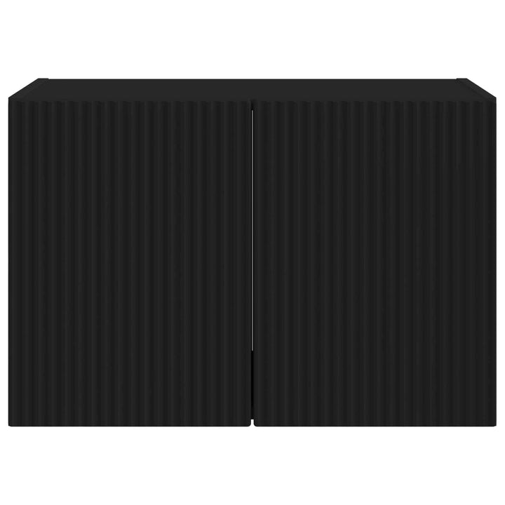TV vægskab Vægmonteret Sort 59,5 x 31 x 40 cm Konstrueret træ