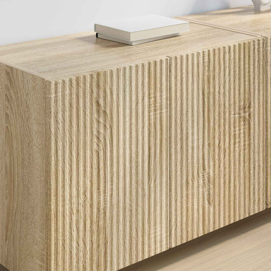 TV vægskab 2 pcs Sonoma eg 59,5 x 31 x 40 cm Konstrueret træ