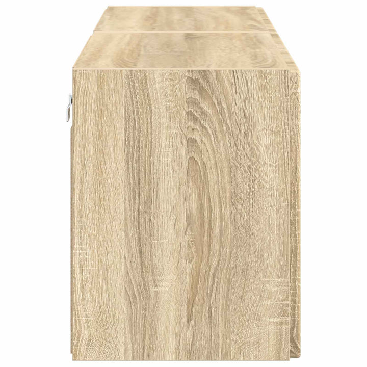 TV vægskab 2 pcs Sonoma eg 59,5 x 31 x 40 cm Konstrueret træ
