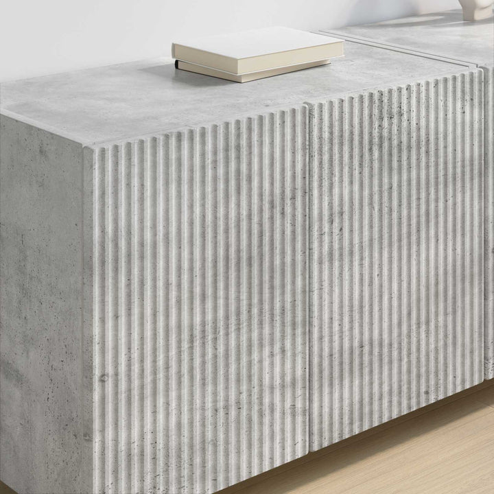 TV vægskab Beton Grå 59,5 x 31 x 40 cm Konstrueret træ