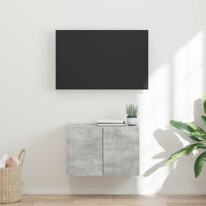 TV vægskab Beton Grå 59,5 x 31 x 40 cm Konstrueret træ