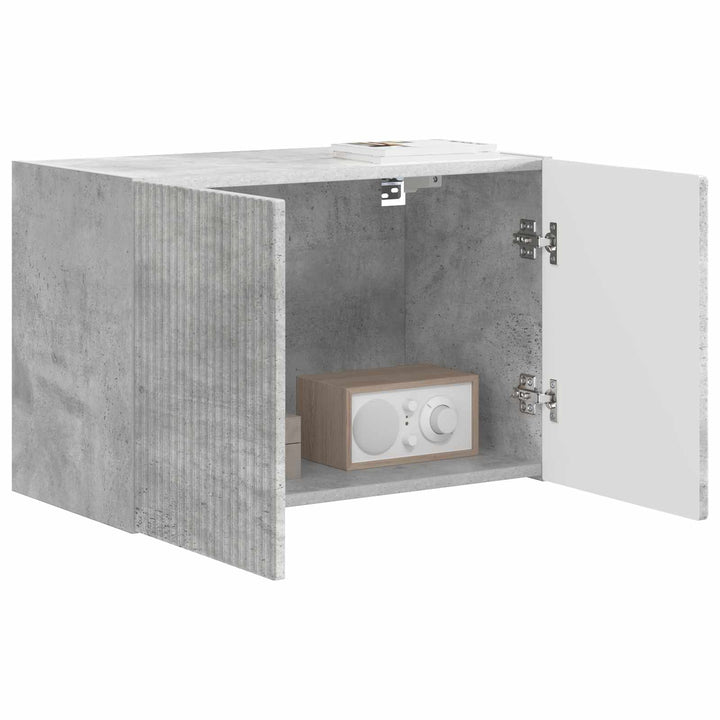 TV vægskab Beton Grå 59,5 x 31 x 40 cm Konstrueret træ