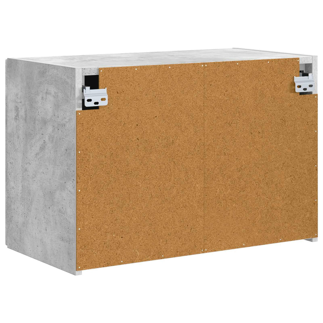 TV vægskab Beton Grå 59,5 x 31 x 40 cm Konstrueret træ