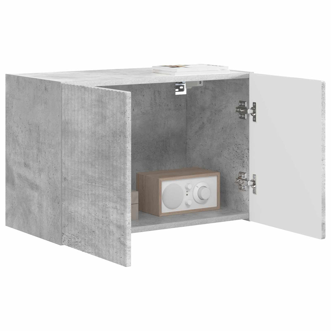 TV vægskab Beton Grå 59,5 x 31 x 40 cm Konstrueret træ