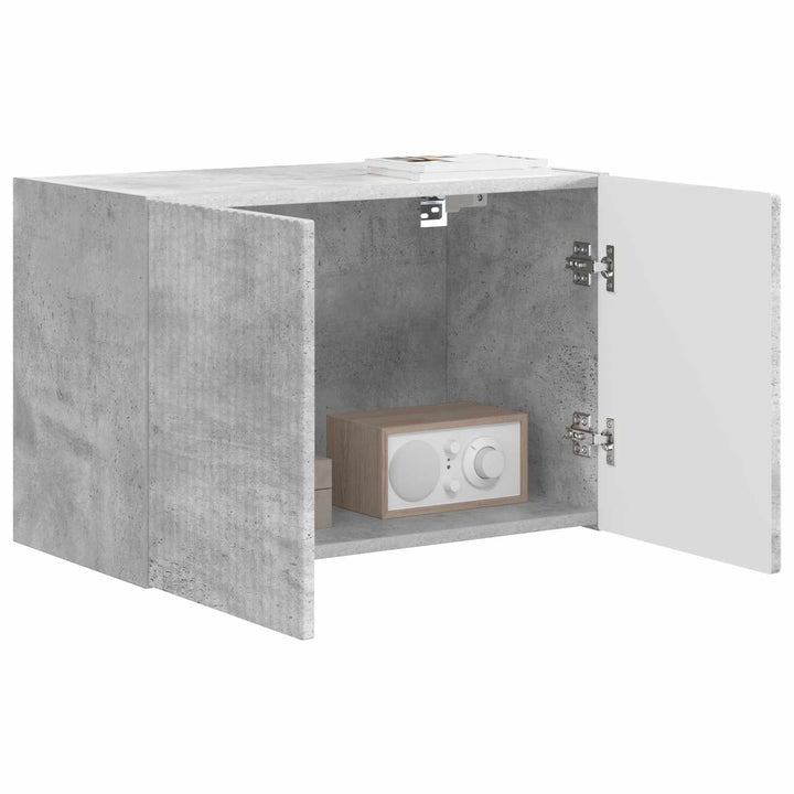 TV vægskab Beton Grå 59,5 x 31 x 40 cm Konstrueret træ