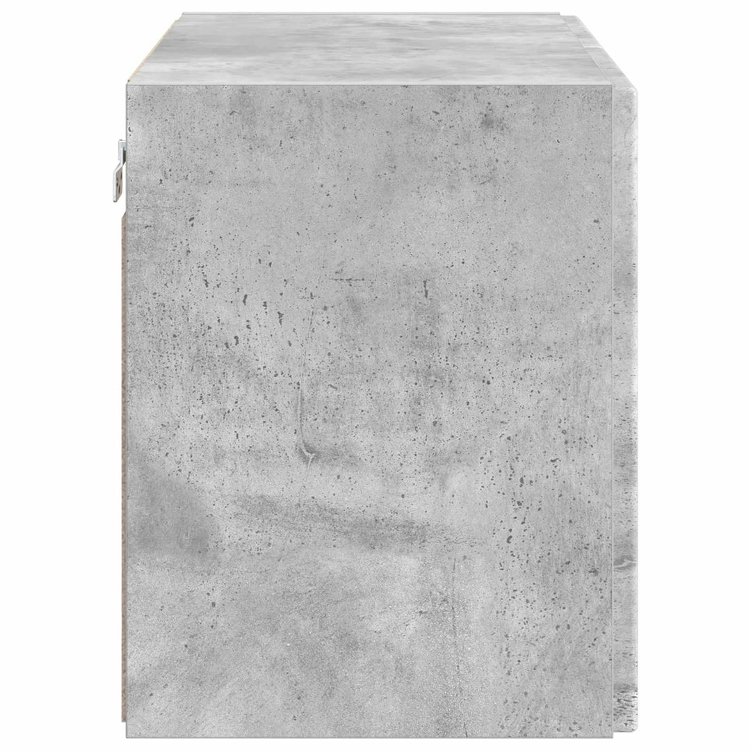 TV vægskab Beton Grå 59,5 x 31 x 40 cm Konstrueret træ