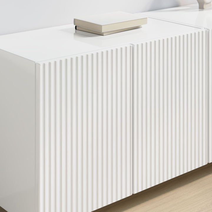 TV vægskab Høj gloss hvid 59,5 x 31 x 40 cm Konstrueret træ