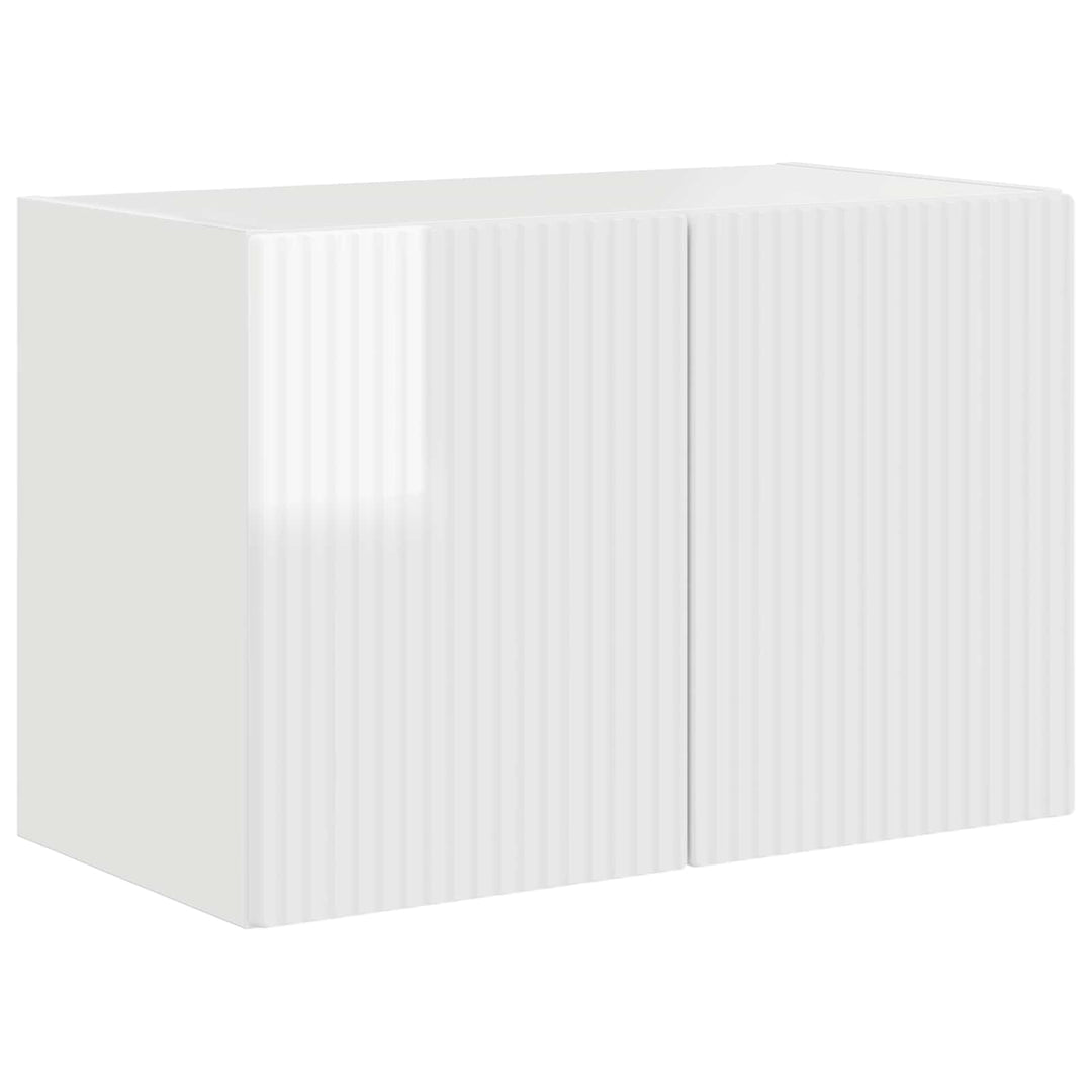 TV vægskab Høj gloss hvid 59,5 x 31 x 40 cm Konstrueret træ