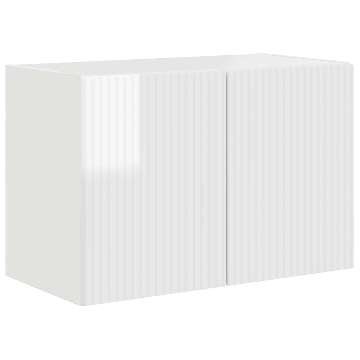 TV vægskab Høj gloss hvid 59,5 x 31 x 40 cm Konstrueret træ