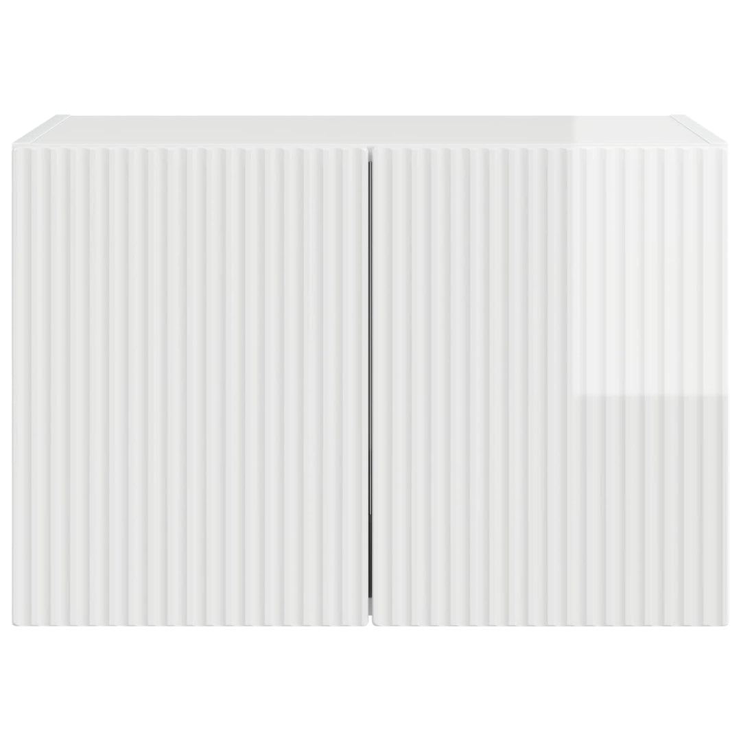 TV vægskab Høj gloss hvid 59,5 x 31 x 40 cm Konstrueret træ