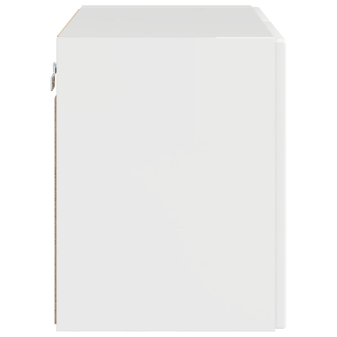 TV vægskab Høj gloss hvid 59,5 x 31 x 40 cm Konstrueret træ