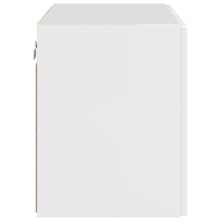 TV vægskab Høj gloss hvid 59,5 x 31 x 40 cm Konstrueret træ