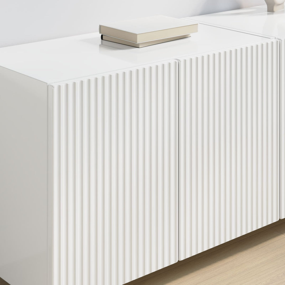 TV vægskab Vægmonteret 2 pcs Høj gloss hvid 59,5 x 31 x 40 cm