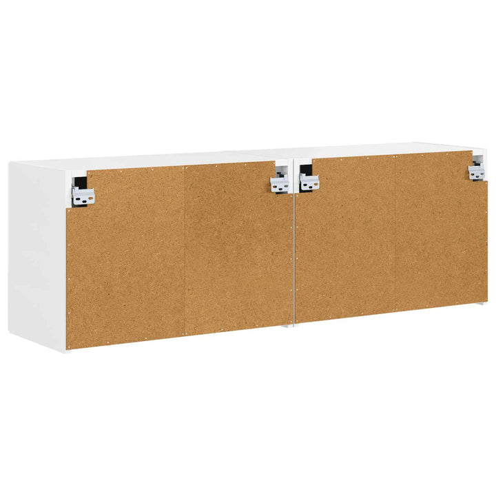 TV vægskab Vægmonteret 2 pcs Høj gloss hvid 59,5 x 31 x 40 cm