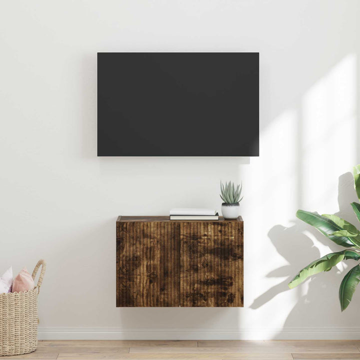 TV vægskab Røget eg 59,5 x 31 x 40 cm Konstrueret træ