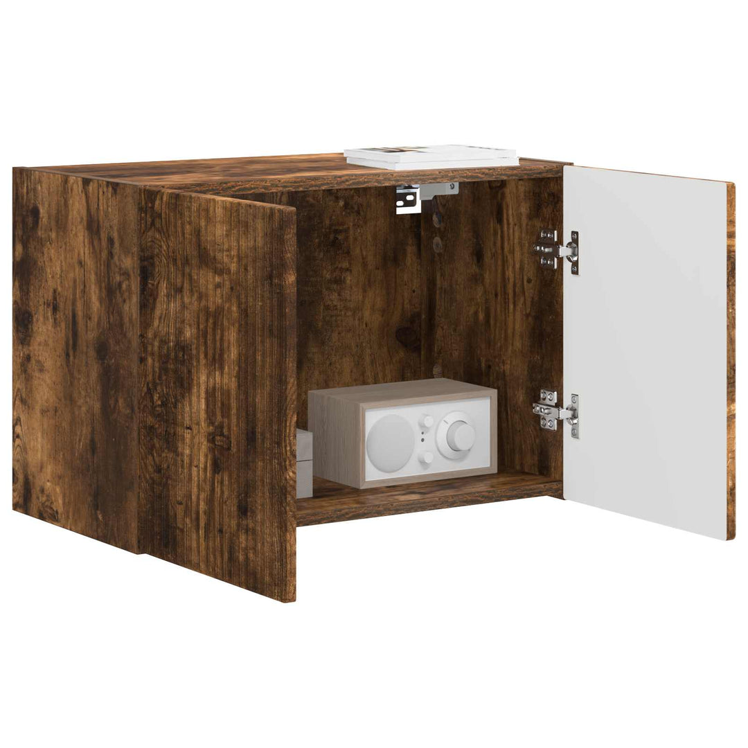 TV vægskab Røget eg 59,5 x 31 x 40 cm Konstrueret træ