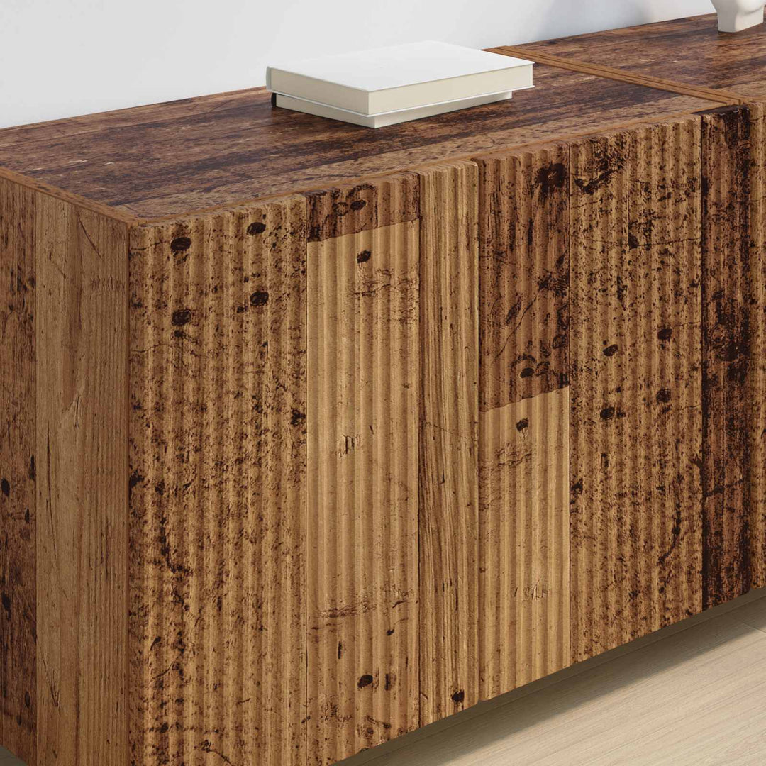 TV vægskab 2 pcs Gammelt træ 59,5 x 31 x 40 cm Konstrueret træ