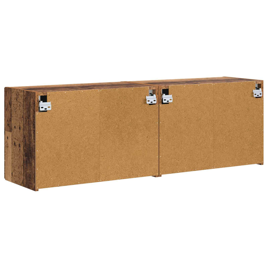 TV vægskab 2 pcs Gammelt træ 59,5 x 31 x 40 cm Konstrueret træ