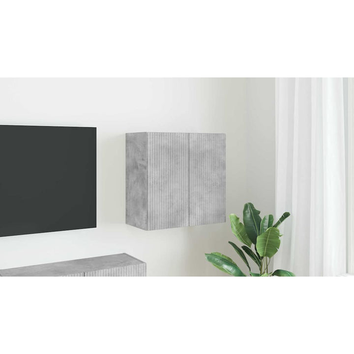 TV vægskab Beton Grå 59,5 x 31 x 60 cm Konstrueret træ