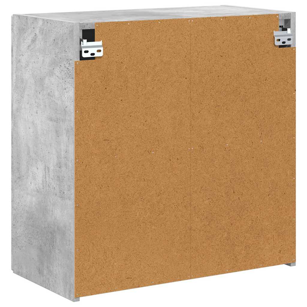 TV vægskab Beton Grå 59,5 x 31 x 60 cm Konstrueret træ