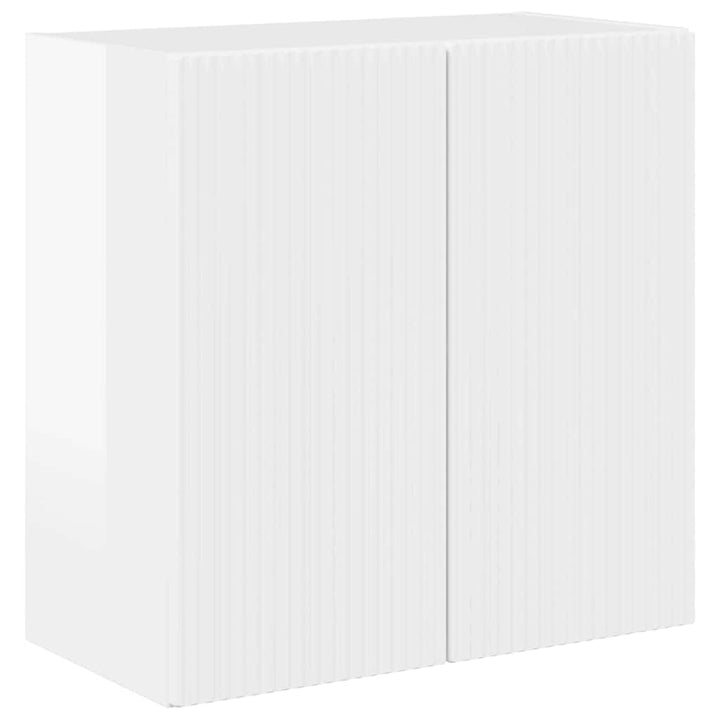 TV vægskab Høj gloss hvid 59,5 x 31 x 60 cm Konstrueret træ