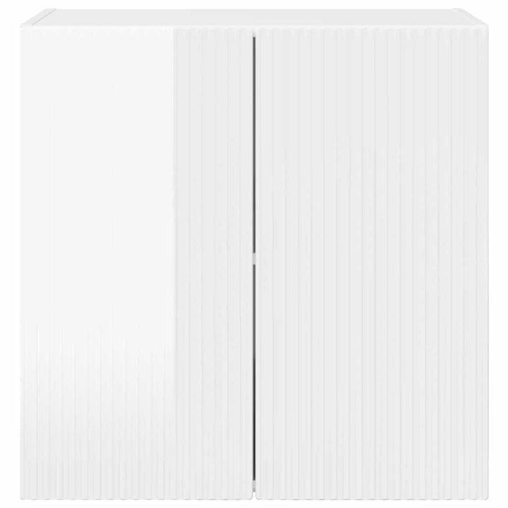 TV vægskab Høj gloss hvid 59,5 x 31 x 60 cm Konstrueret træ