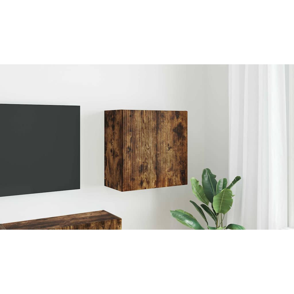 TV vægskab Røget eg 59,5 x 31 x 60 cm Konstrueret træ
