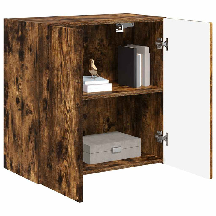 TV vægskab Røget eg 59,5 x 31 x 60 cm Konstrueret træ
