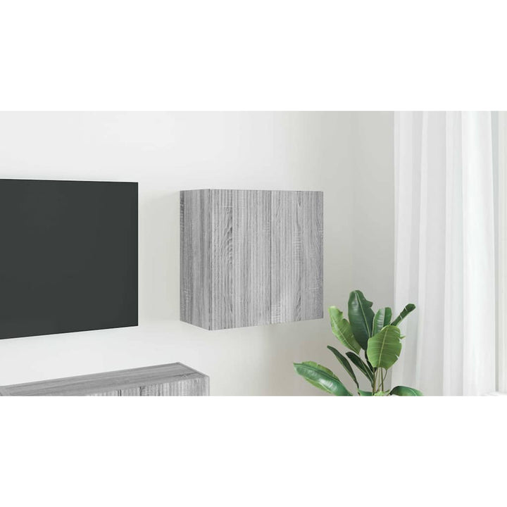 TV vægskab Grå Sonoma 59,5 x 31 x 60 cm Konstrueret træ