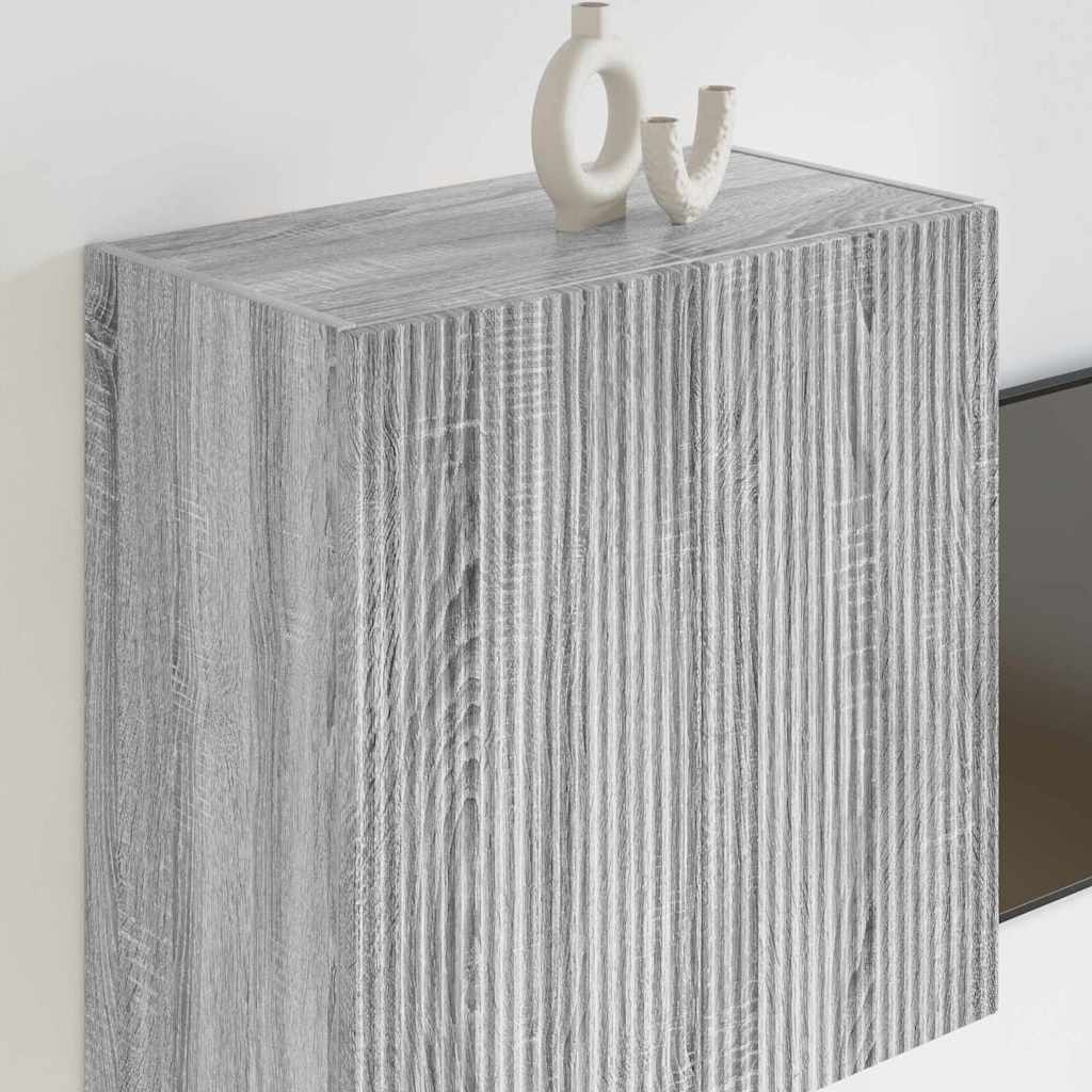 TV vægskab Grå Sonoma 59,5 x 31 x 60 cm Konstrueret træ