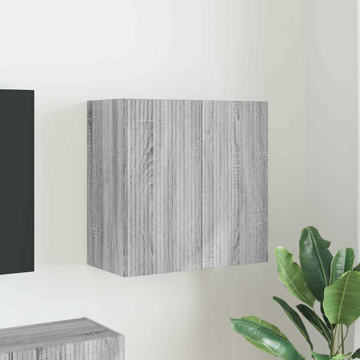 TV vægskab Grå Sonoma 59,5 x 31 x 60 cm Konstrueret træ