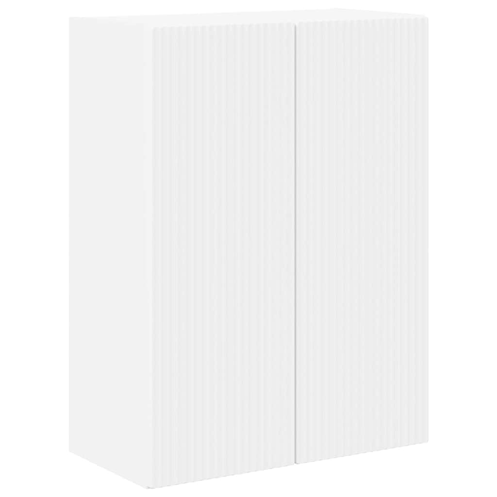 TV vægskab Vægmonteret Hvid 59,5 x 31 x 80 cm Konstrueret træ