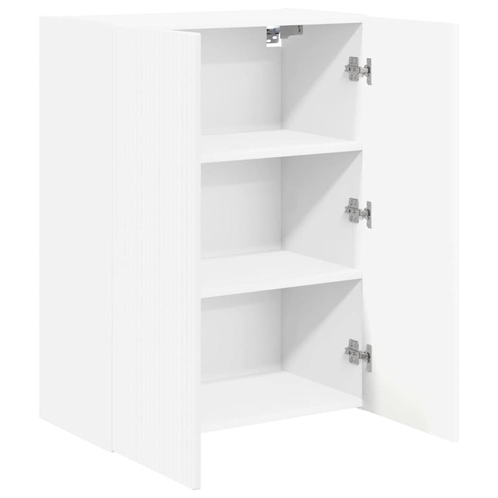 TV vægskab Vægmonteret Hvid 59,5 x 31 x 80 cm Konstrueret træ