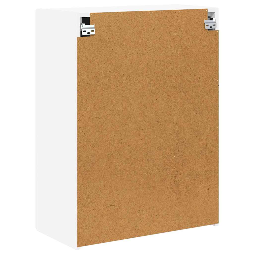 TV vægskab Vægmonteret Hvid 59,5 x 31 x 80 cm Konstrueret træ