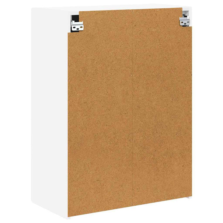 TV vægskab Vægmonteret Hvid 59,5 x 31 x 80 cm Konstrueret træ