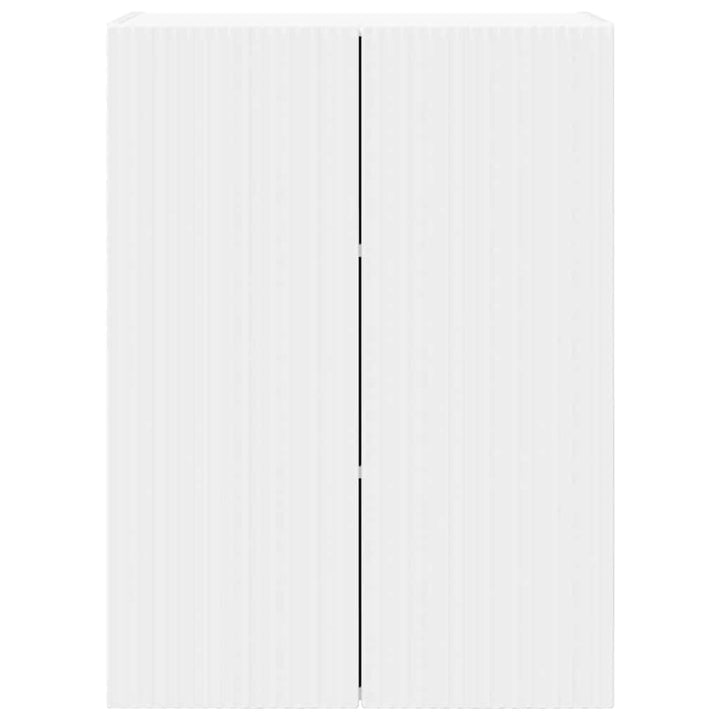 TV vægskab Vægmonteret Hvid 59,5 x 31 x 80 cm Konstrueret træ