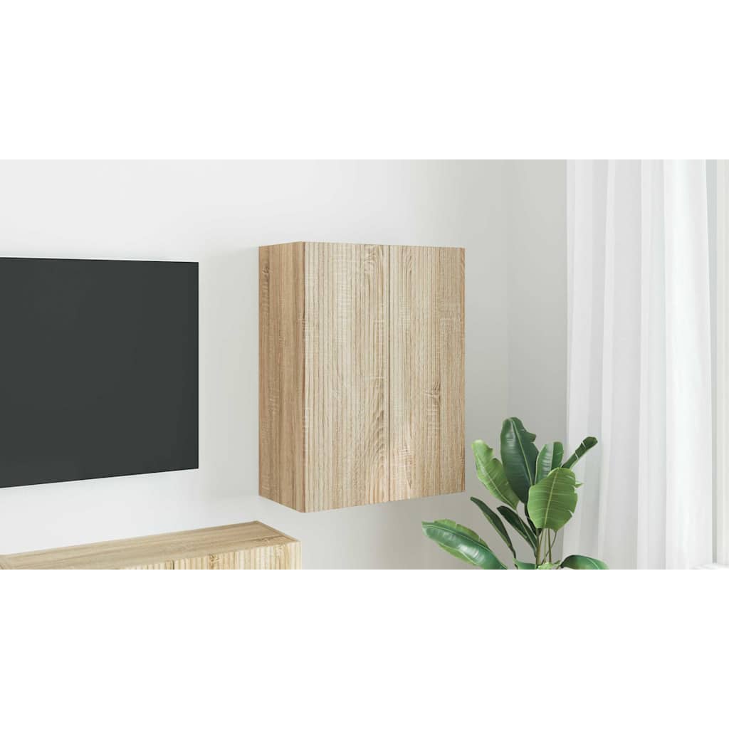 TV vægskab Sonoma eg 59,5 x 31 x 80 cm Konstrueret træ