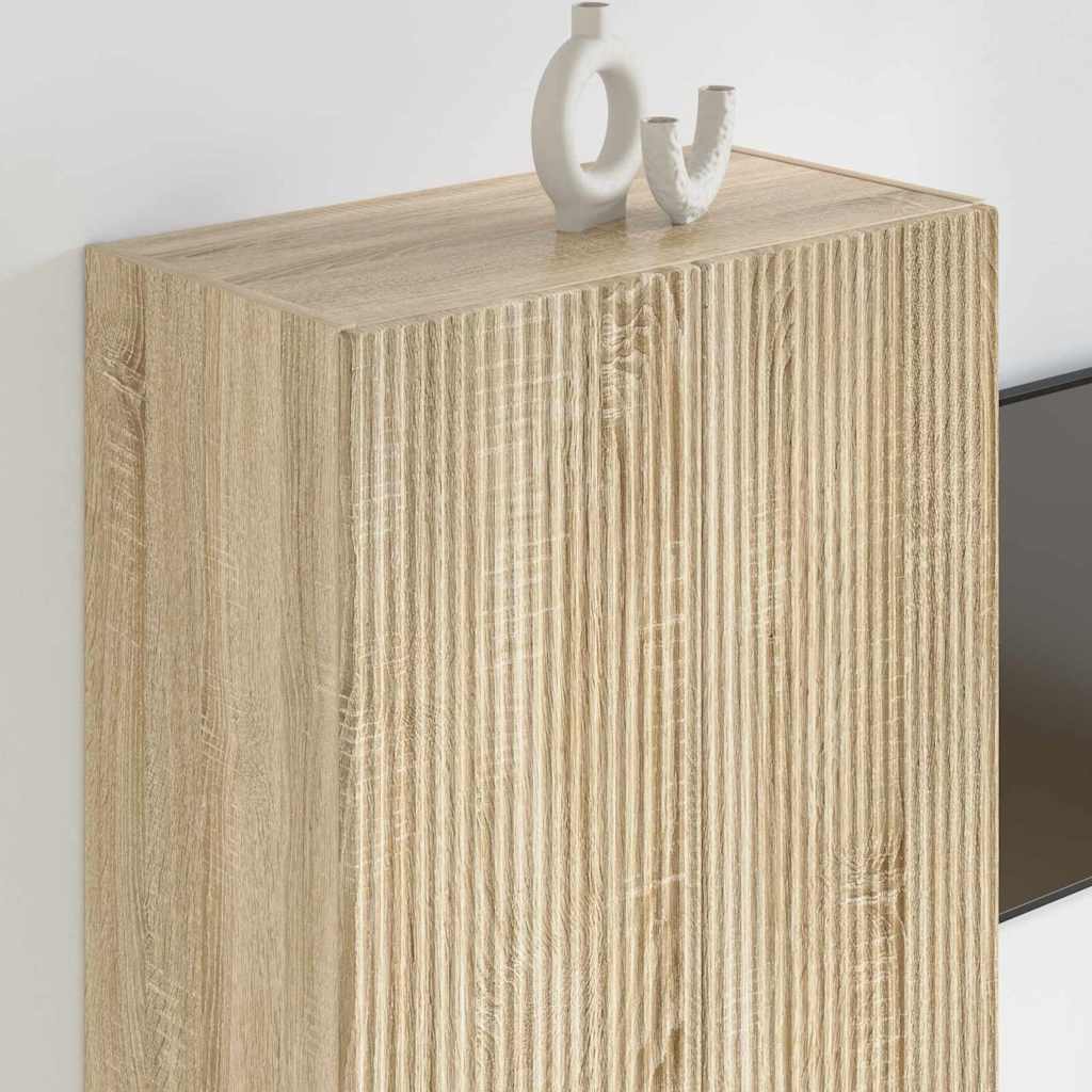 TV vægskab Sonoma eg 59,5 x 31 x 80 cm Konstrueret træ
