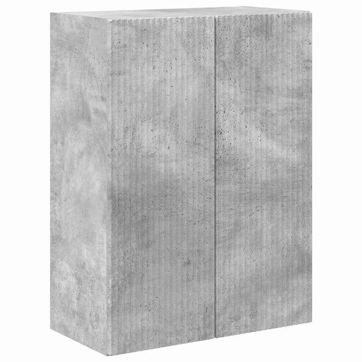 TV vægskab Beton Grå 59,5 x 31 x 80 cm Konstrueret træ
