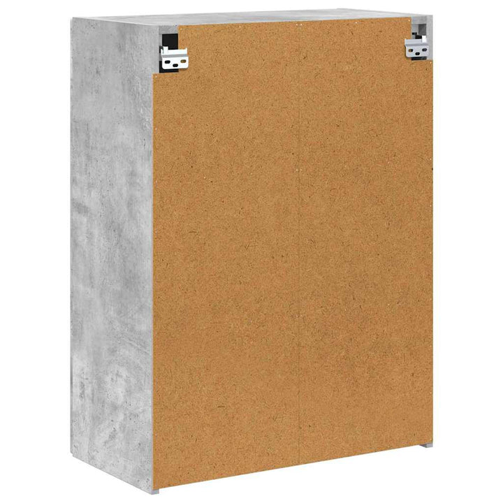 TV vægskab Beton Grå 59,5 x 31 x 80 cm Konstrueret træ